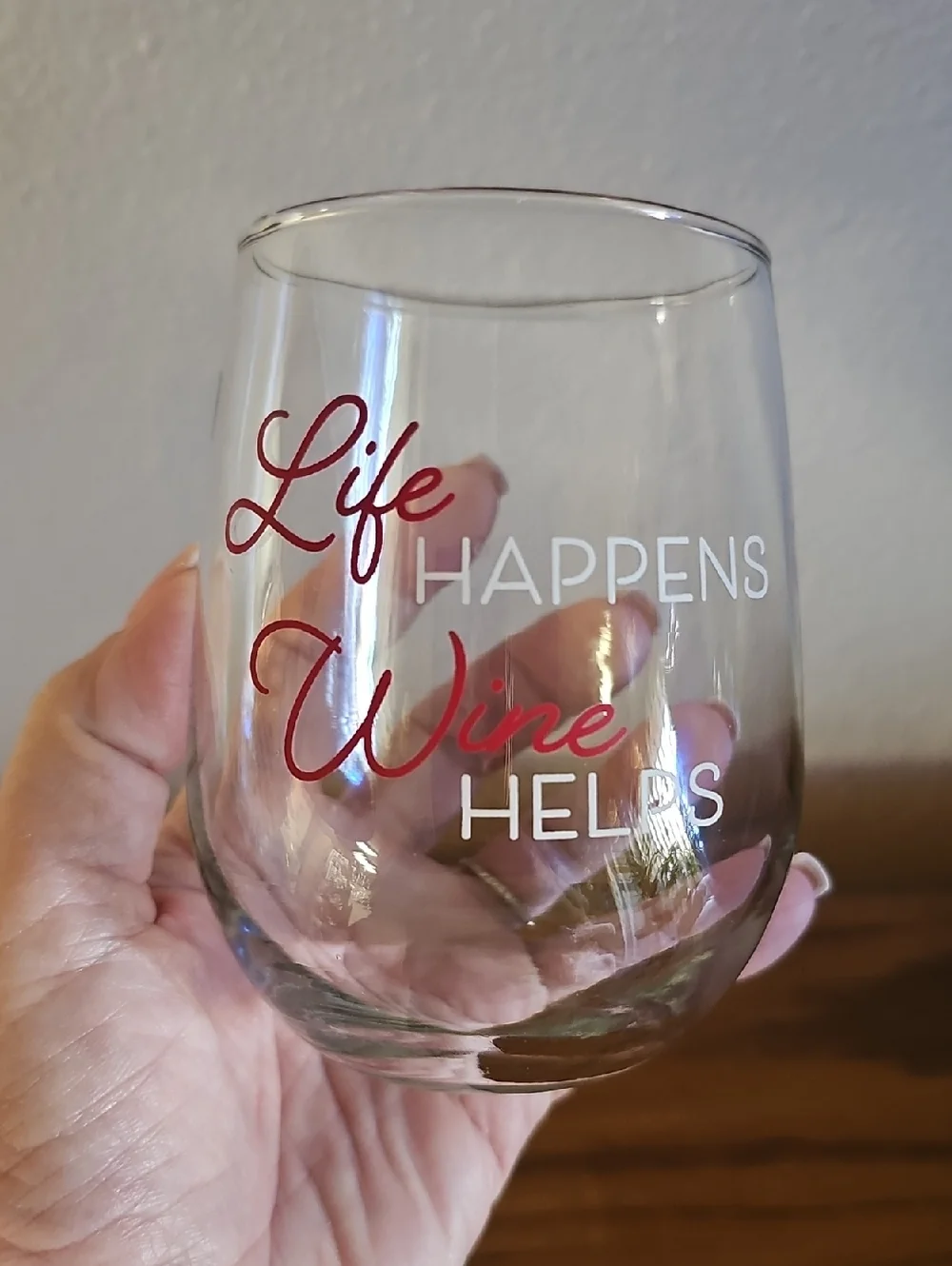Stemless Wine Glass with 